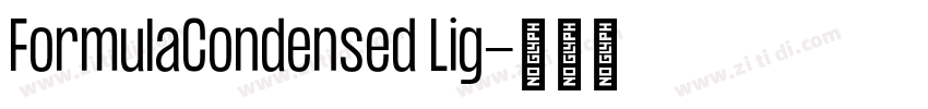 FormulaCondensed Lig字体转换